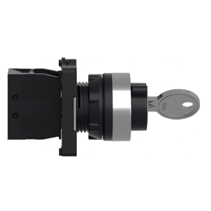 Botão Comutador Com Chave 22mm 2 Posições Fixas 1Na Preto XA2EG21 - Schneider Electric