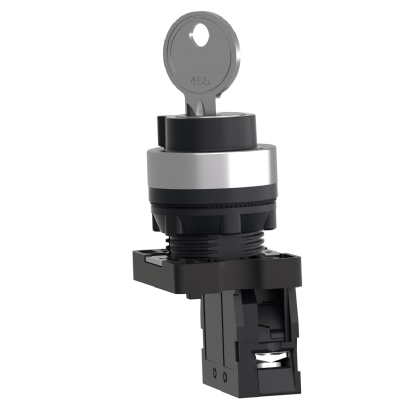 Botão Comutador Com Chave 22mm 2 Posições Fixas 1Na Preto XA2EG21 - Schneider Electric