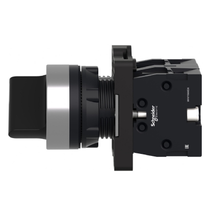 Botão Comutador Knob Curto 22,5mm 2 Posições Fixas 1na+1nf Preto XA2ED25 - Schneider Electric