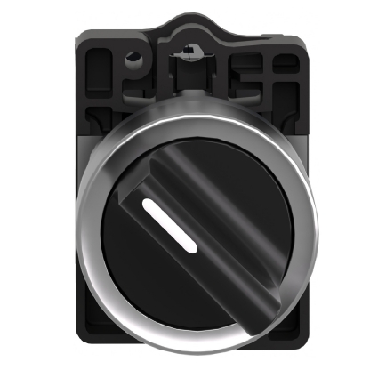 Botão Comutador Knob Curto 22,5mm 2 Posições Fixas 1na+1nf Preto XA2ED25 - Schneider Electric