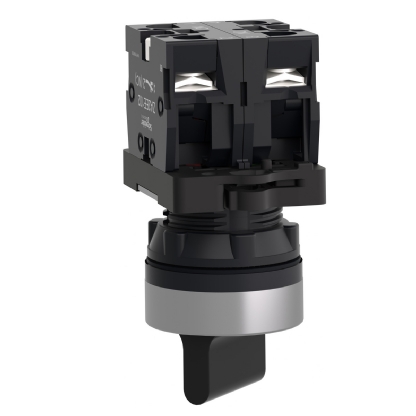 Botão Comutador Knob Curto 22,5mm 2 Posições Fixas 1na+1nf Preto XA2ED25 - Schneider Electric