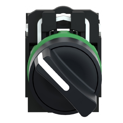 Botão Comutador Knob Curto 22,5mm 2 Posições Fixas 1Na+1Nf Preto XB5AD25 - Schneider Electric