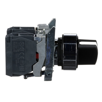 Botão Comutador Knob Curto 22mm 2 Posições Fixas 1Na+1Nf Preta XB4BD25 - Schneider Electric