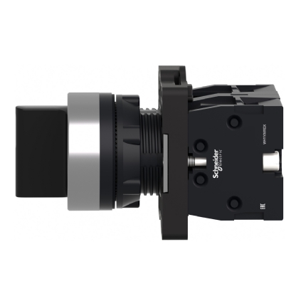 Botão Comutador Knob Curto 22,5mm 3 Posições Fixas 2na Preto XA2ED33 - Schneider Electric