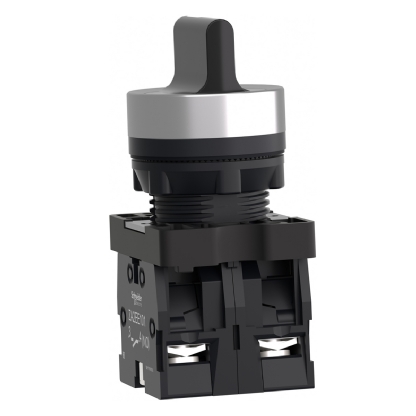 Botão Comutador Knob Curto 22,5mm 3 Posições Fixas 2na Preto XA2ED33 - Schneider Electric