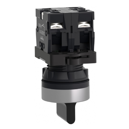 Botão Comutador Knob Curto 22,5mm 3 Posições Fixas 2na Preto XA2ED33 - Schneider Electric