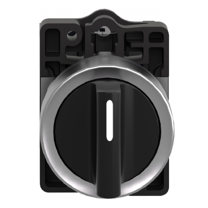 Botão Comutador Knob Curto 22,5mm 3 Posições Fixas 2na Preto XA2ED33 - Schneider Electric