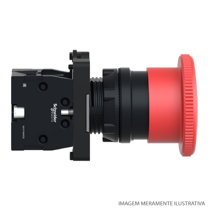 Botão Desligamento De Emergência Plástico 22mm 1NF Vermelho XA2ES542 - Schneider Electric