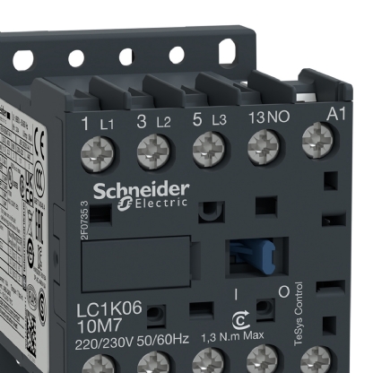 Contator Mini Potencia Tripolar 6A 24VCC 1NA LP1K0610BD - Schneider Electric