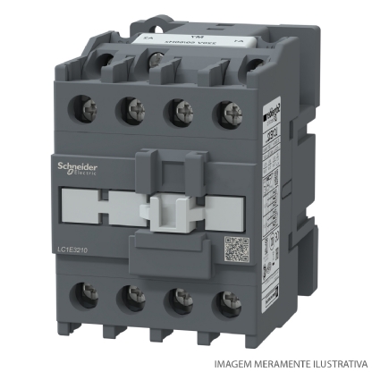 Contator Potência Tripolar 32A 220V 1Na 50/60Hz LC1E3210M7 - Schneider Electric
