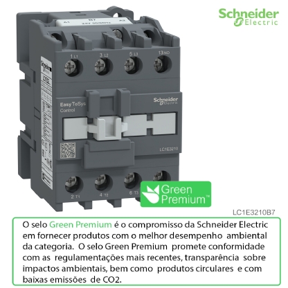 Contator Potência Tripolar 32A 24V 1Na 50/60Hz LC1E3210B7 - Schneider Electric