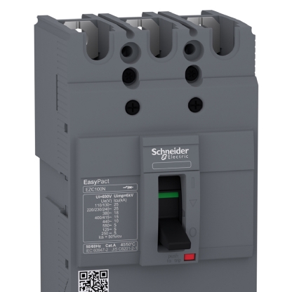 Disjuntor Caixa Moldada Tripolar 50A 18Ka 380/415V EZC100N3050 - Schneider Electric