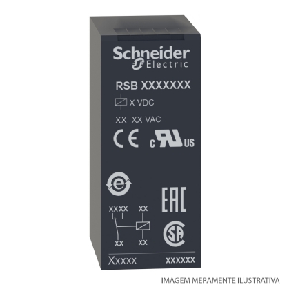 Relé De Interface Mini 12A 24Vcc 1Naf RSB1A120BD - Schneider Electric