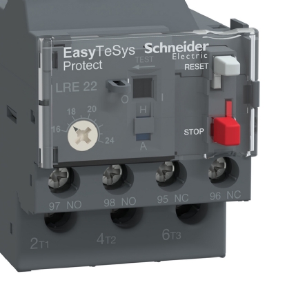Relé De Sobrecarga Térmico 16-24A Classe 10A 1NA+1NF LRE22 - Schneider Electric