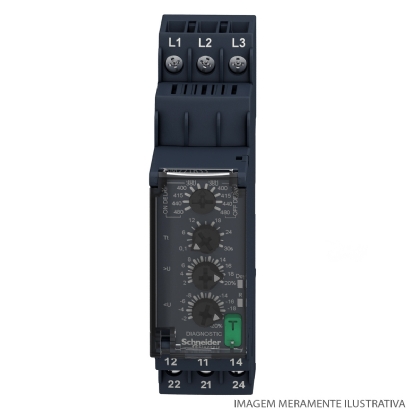 Relé De Controle E Medição Trifásico Multifunção 2NAF 380/80VCA RM22TR33 - Schneider Electric