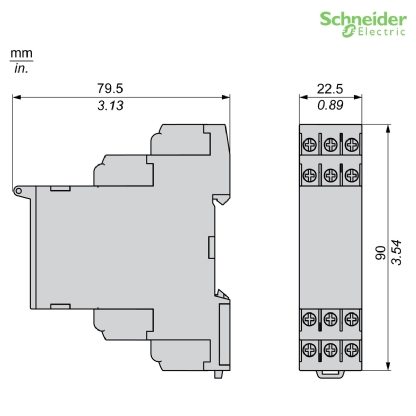 Relé De Controle E Medição Trifásico Multifunção 2NAF 380/80VCA RM22TR33 - Schneider Electric