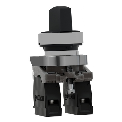 Botão Comutador Knob Curto 22mm 3 Posições Fixas 2na Preto XB4BD33 - Schneider Electric