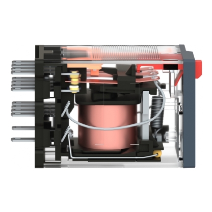 Relé Industrial 14 Pinos 6A 24V 4 Reversíveis 4Pdt Agni Ip40 RXM4AB2B7 - Schneider Electric