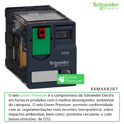 Relé Industrial 14 Pinos 6A 24V 4 Reversíveis 4Pdt Agni Ip40 RXM4AB2B7 - Schneider Electric