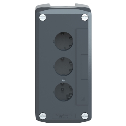 Botoeira Comando Vazia 3 Furos 22mm Policarbonato Cinza Ip66/Ip67/Ip69/Ip69K XALD03 - Schneider Electric