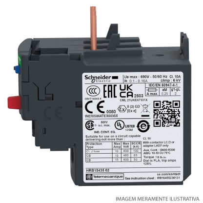 Relé De Sobrecarga Térmico 9,0-13A Classe 10A 1Na+1Nf LRD16 - Schneider Electric