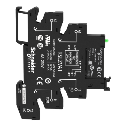 Relé Interface Acoplado 6A 230Vac/Cc 1Naf Com Led Ip40 RSL1PVPU Zelio - Schneider Electric