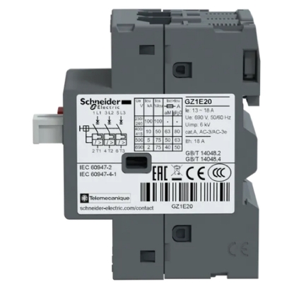 Disjuntor Motor Tripolar 18A 13-18A 440V 10Ka 400/415V 50/60Hz Ip20 GZ1E20 - Schneider Electric