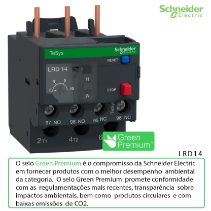 Relé De Sobrecarga Térmico 7,0-10A Classe 10A 1Na+1Nf LRD14 - Schneider Electric
