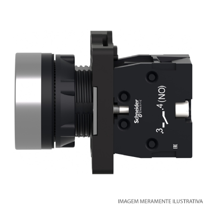 Botão Plástico Faceado Impulsão 1Na 22mm Azul XA2EA61 - Schneider Electric