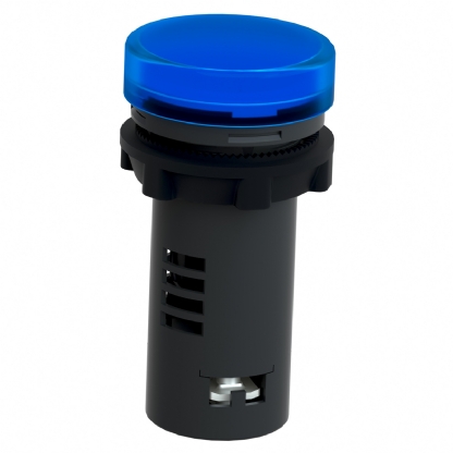 Sinaleiro Monobloco Iluminado Redondo 22mm 220V Plástico Led Azul XA2EVM6LC - Schneider Electric