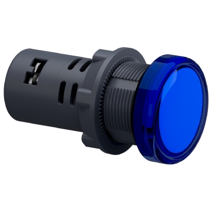 Sinaleiro Monobloco Iluminado Redondo 22mm 220V Plástico Led Azul XA2EVM6LC - Schneider Electric