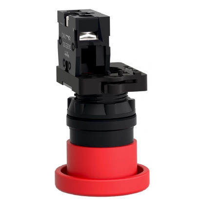 Botão Emergência Cogumelo 40mm Pulsador 22mm Plástico Vermelho 1Nf XA2EC42 - Schneider Electric