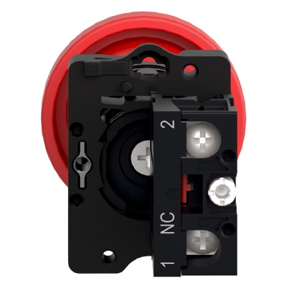 Botão Emergência Cogumelo 40mm Pulsador 22mm Plástico Vermelho 1Nf XA2EC42 - Schneider Electric