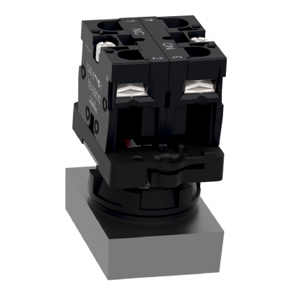 Botão Comando Pulsador Faceado Retangular 22mm Plástico Verde/Vermelho 1Na+1Nf I/O XA2EA7A3415 Easy Harmony Xa2 Schneider Electric