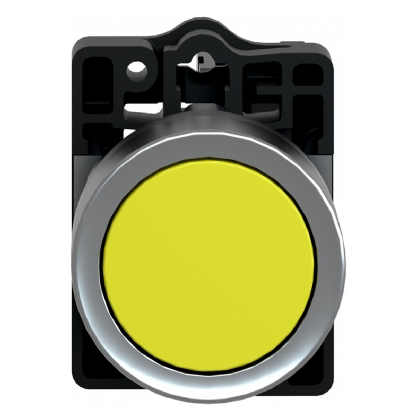 Botão Comando Pulsador Faceado Redondo 22mm Plástico Amarelo 1Na XA2EA51 Easy Harmony Xa2 - Schneider Electric