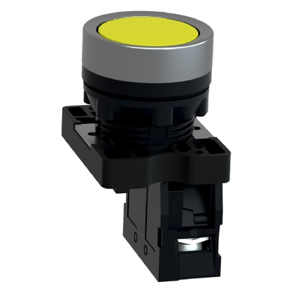 Botão Comando Pulsador Faceado Redondo 22mm Plástico Amarelo 1Na XA2EA51 Easy Harmony Xa2 - Schneider Electric