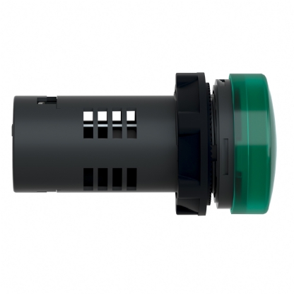 Sinaleiro Monobloco Iluminado Redondo 22mm 220V Plástico Led Verde Ip65 XA2EVM3LC - Schneider Electric