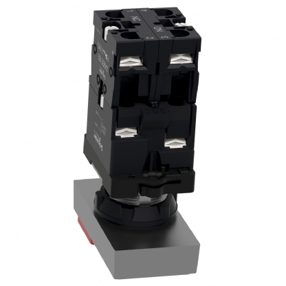 Botão Comando Pulsador Faceado Iluminado 22mm Verde/Vermelho Led 220V XA2EW7L3741M5 - Schneider Electric