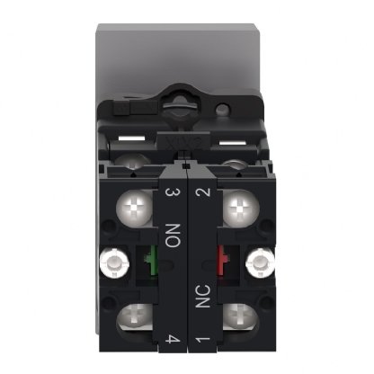 Botão Comando Pulsador Faceado Iluminado 22mm Verde/Vermelho Led 220V XA2EW7L3741M5 - Schneider Electric