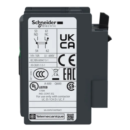 Bloco Contato Auxiliar Para Contator Frontal 1Na+1Nf Cinza Escuro Ip20 LADN11 Schneider Electric