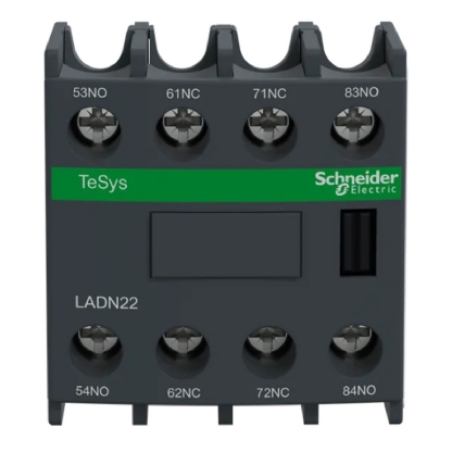 Bloco Contato Auxiliar Para Contator Frontal 2Na+2Nf Cinza Escuro Ip20 LADN22 Schneider Electric