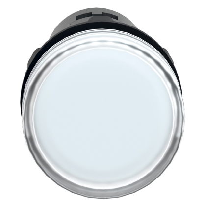 Sinaleiro Monobloco Iluminado Redondo 22mm 220V Plástico Led Branco XA2EVM1LC - Schneider Electric