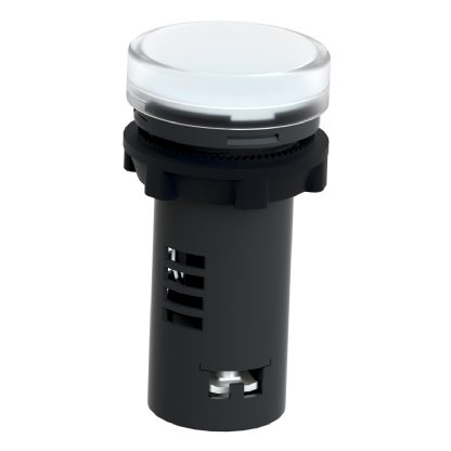 Sinaleiro Monobloco Iluminado Redondo 22mm 220V Plástico Led Branco XA2EVM1LC - Schneider Electric