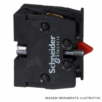 Bloco Contato Velocidade Única Ação Lenta Botoeira Pendente 1Nf Preto ZB2BE102 - Schneider Electric