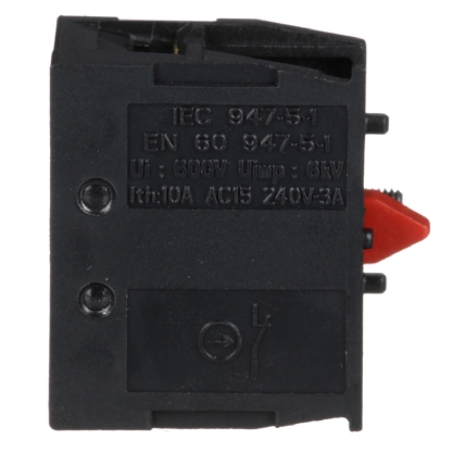 Bloco Contato Velocidade Única Ação Lenta Botoeira Pendente 1Nf Preto ZB2BE102 - Schneider Electric