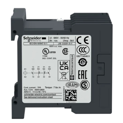 Contator Mini Auxiliar 10A 220V 2Na+2Nf 50/60Hz CA2KN22M7 Tesys K - Schneider Electric