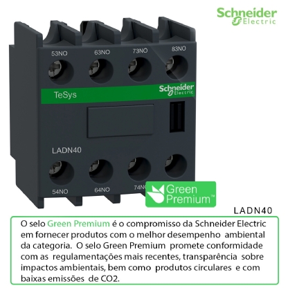 Bloco Contato Auxiliar Para Contator Frontal 4Na LADN40 - Schneider Electric