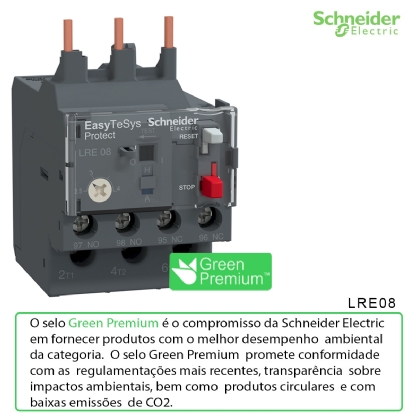 Relé Sobrecarga Térmico 2,5-4,0A Classe 10A Cinza 50/60Hz LRE08 Easypact Schneider Electric