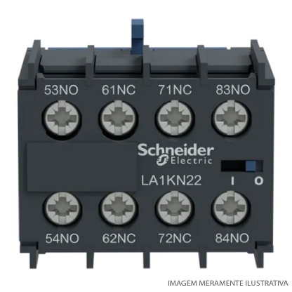 Bloco Contato Auxiliar Para Contator Frontal 2Na+2Nf Ip20 LA1KN22 TeSys Schneider Electric