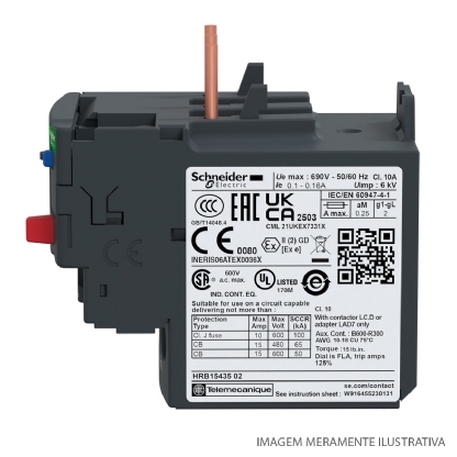 Relé De Sobrecarga Térmico 4-6A Classe 10 1Na+1Nf LRD10 - Schneider Electric